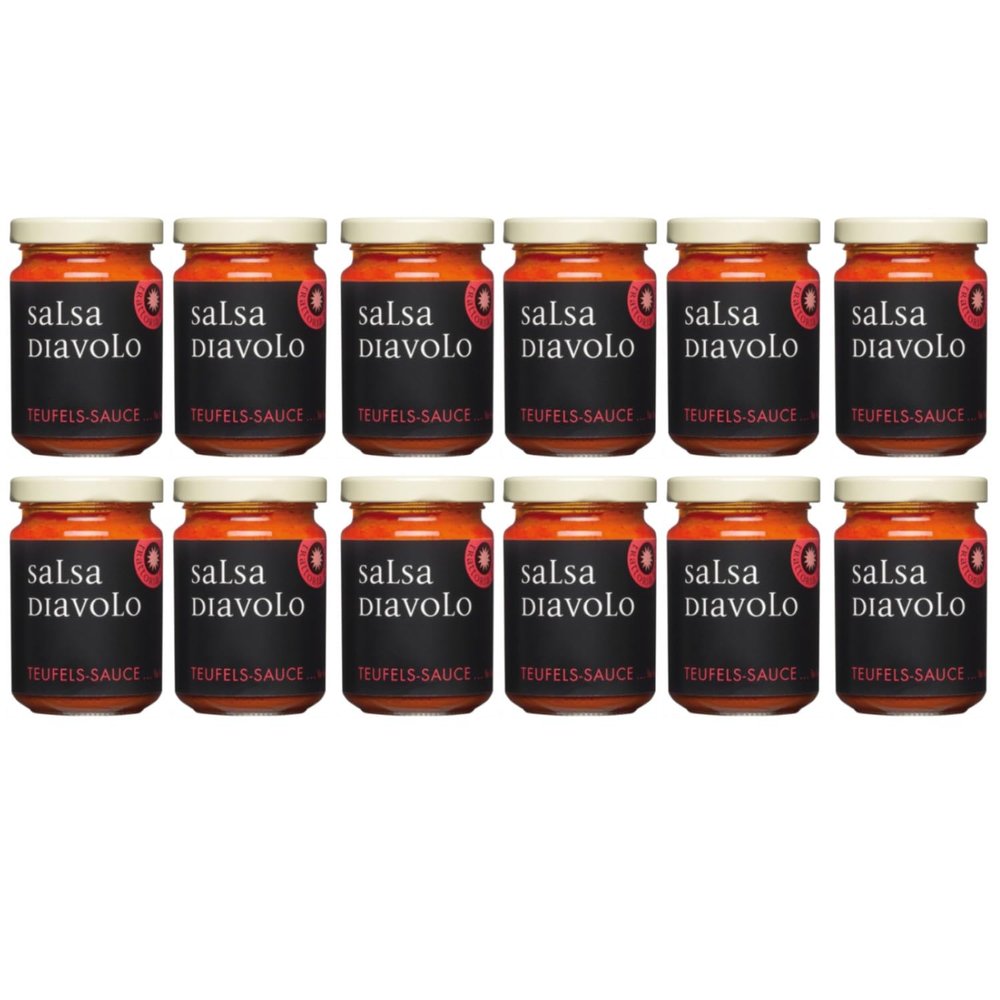 La Gallinara Trattoria Anna Salsa Diavolo Italian Devil’s Sauce, 12 x 130 g, incl. FeinWert e-book