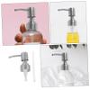 Stainless Steel Lotion Bottle Replacement Pump Heads, 4-Pack, Silver view 3