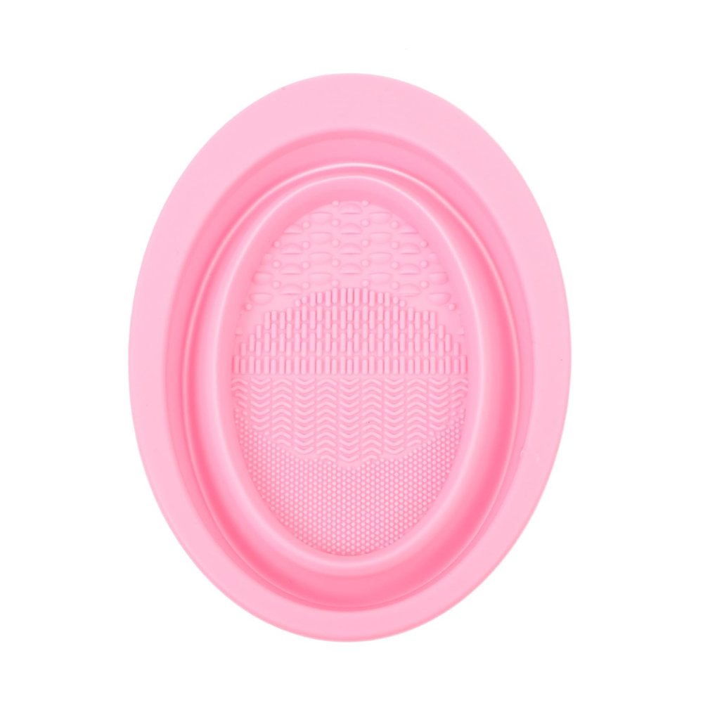 Foldable Silicone Makeup Brush Cleaner, Pink, for Home