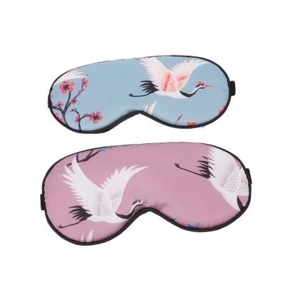 FONDOTIN 2-Pack Sleep Masks, Lightweight, Elastic, Light-Blocking Satin Eye Covers for Women and Men