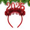 2026 Happy New Year Sequin Tassel Headband view 1