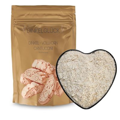 Royal Spice Spelt Whole Grain Cantuccini Baking Mix Dinkelglück – Italian Almond Cookies, Easy to Bake, with Spelt Whole Grain Flour, No Artificial Additives, Customizable (500 g)