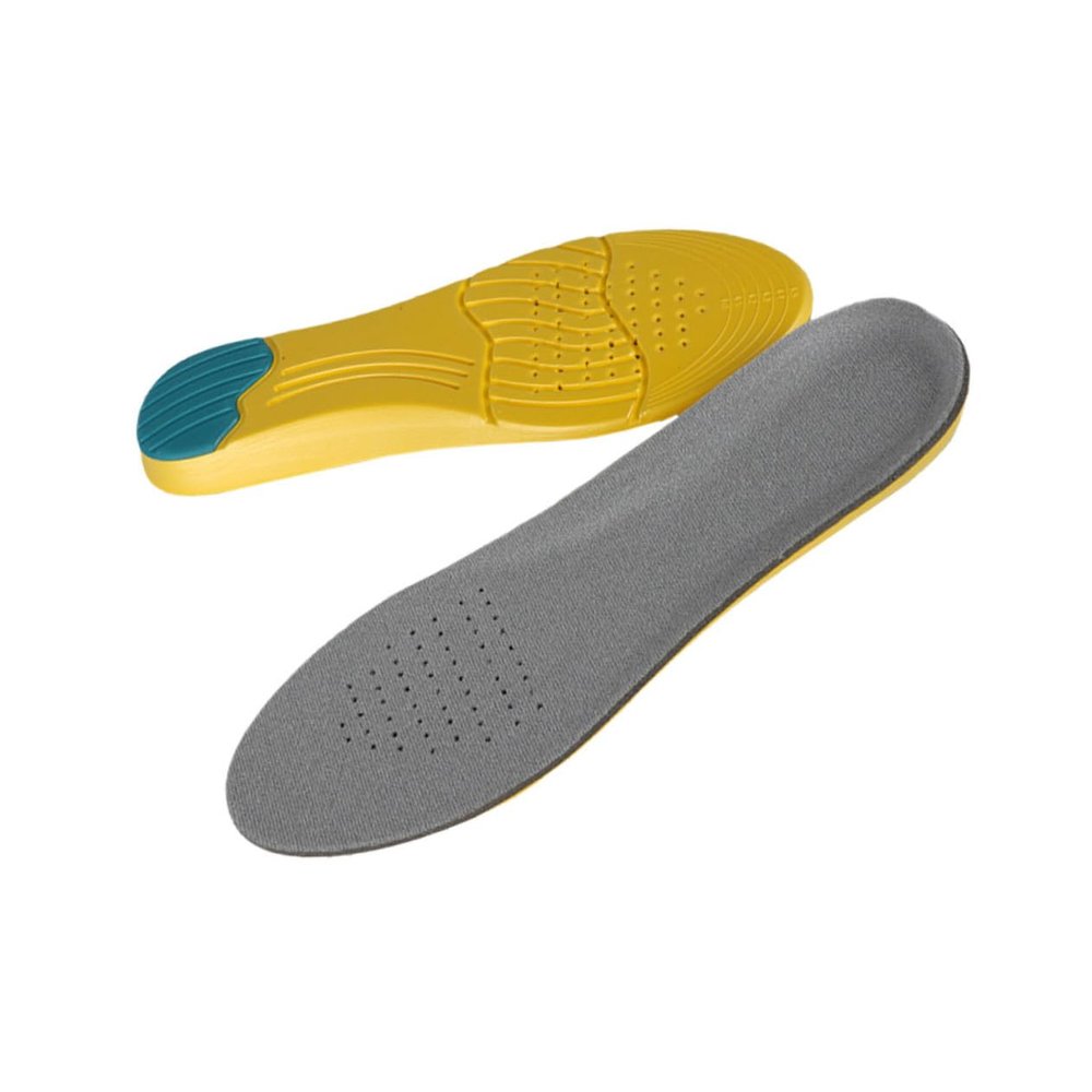 Shock-Absorbing Sports Shoe Insoles with Inner Elevation, 1 Pair