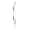 Stainless Steel Eyelash Tweezers with Curved Tip, Non-Slip view 1