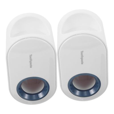 TOPPERFUN 2-Piece Automatic Toothpaste Dispenser, No-Drill Wall Mount, Space-Saving Tube Holder