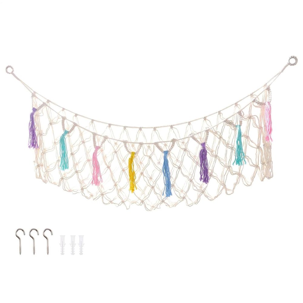 Stuffed Animal Hammock, Boho Room Organizer Decor