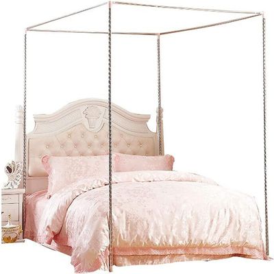 Four-Poster Canopy Frame with Mosquito Net Holder, 180 x 200 cm