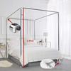 Four-Poster Canopy Frame with Mosquito Net Holder, 180 x 200 cm view 3