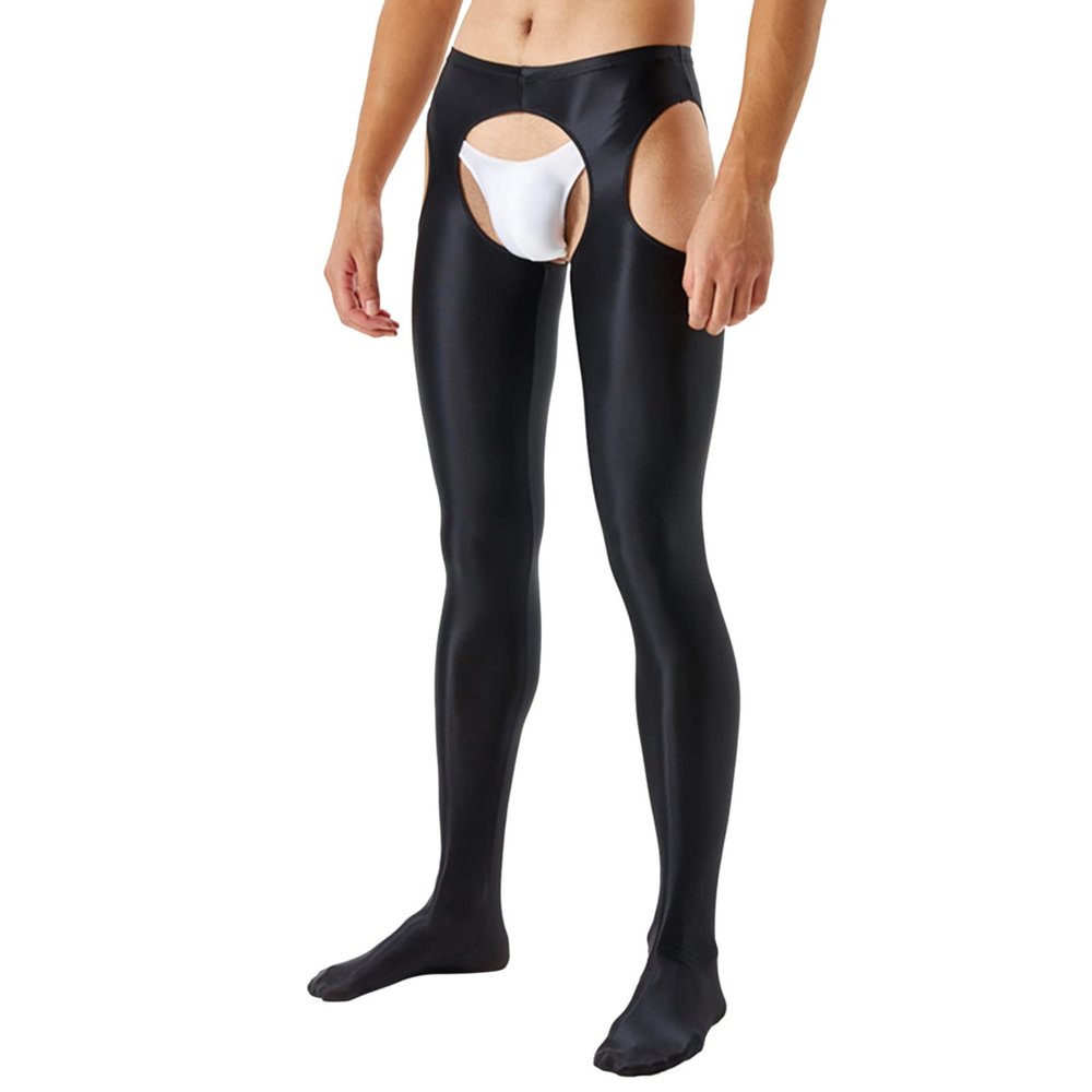 Gefomuofe Men's Shiny Nylon Tights and Long Underwear