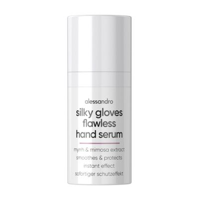 alessandro Silky Gloves Flawless Hand Serum – Protective & Smoothing, with Mimosa and Myrrh Extract, Vegan, 15 ml