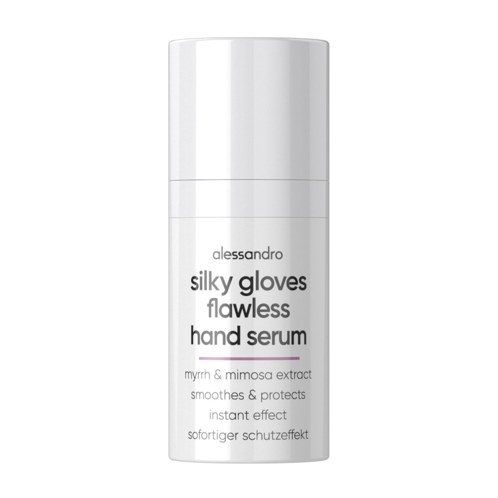 alessandro Silky Gloves Flawless Hand Serum – Protective & Smoothing, with Mimosa and Myrrh Extract, Vegan, 15 ml