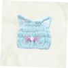 Blue Polyester Cat-Ear Hair-Drying Cap for Home view 3