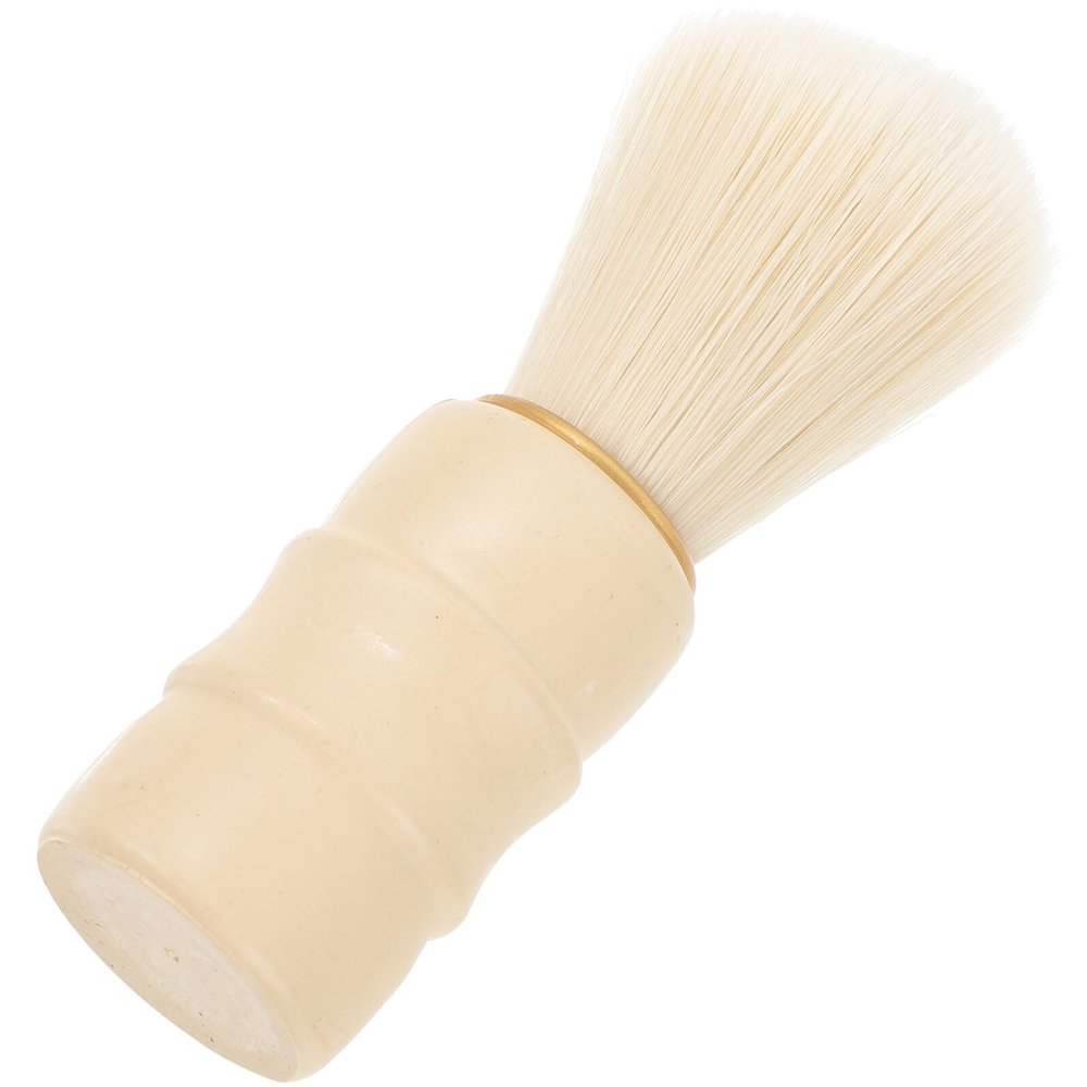 Men's Shaving Brush, Beige Plastic Beard Brush