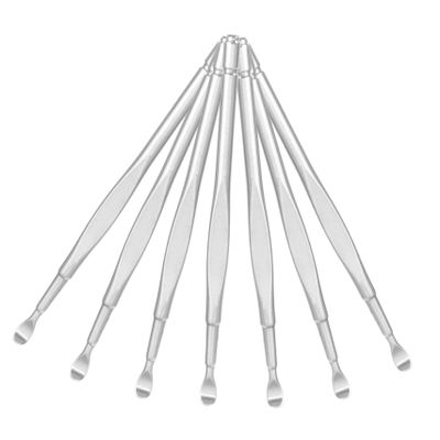 Ear Cleaning Spoons, 12-Piece Stainless Steel Set, Silver