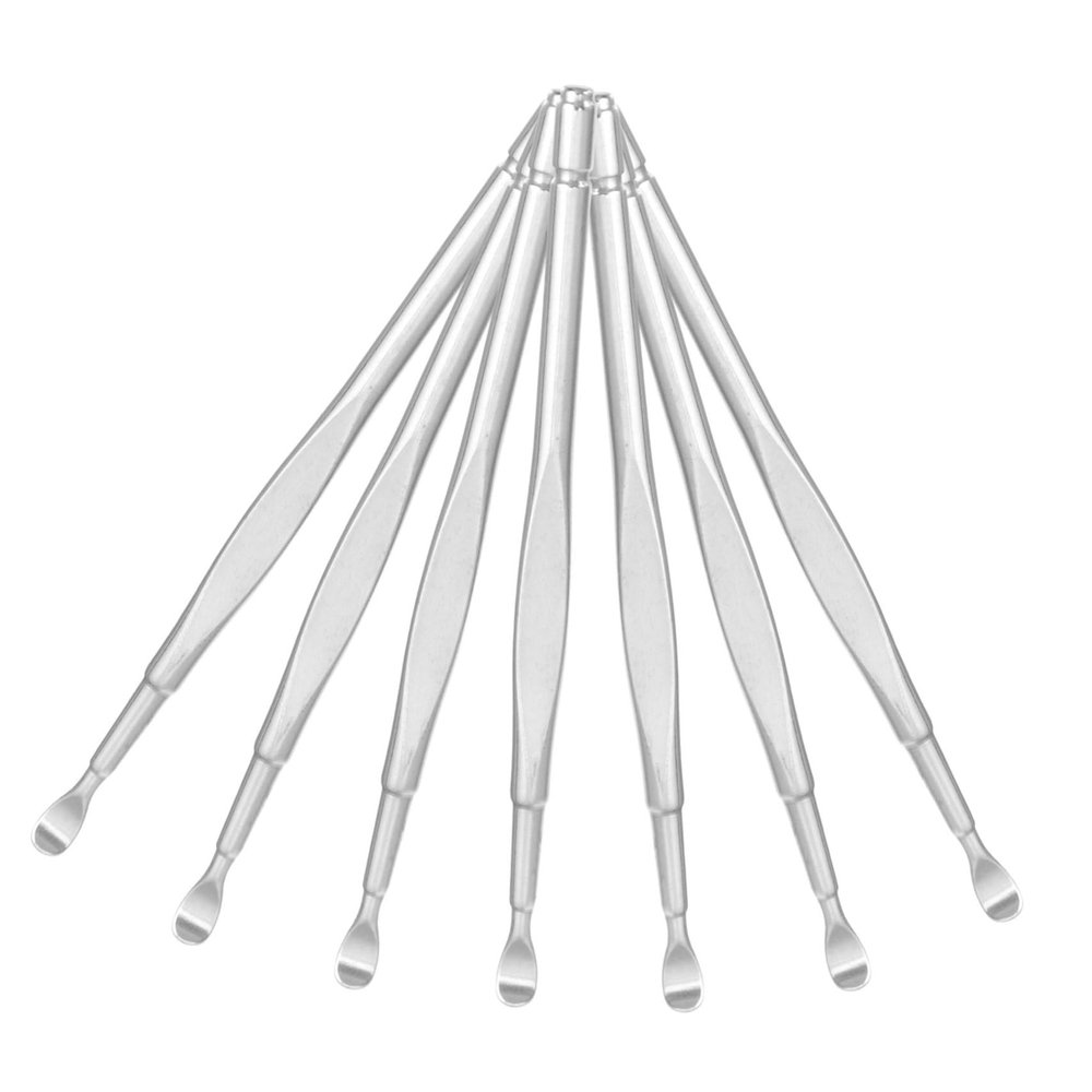 Ear Cleaning Spoons, 12-Piece Stainless Steel Set, Silver