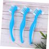 Plastic Denture Brushes, Double-Sided, Blue, 6-Pack view 4