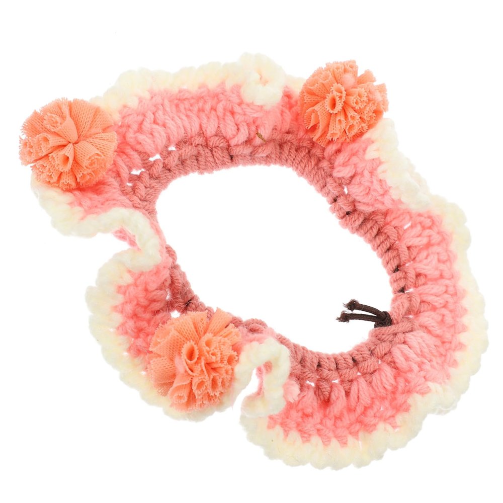 Supvox Adjustable Dog Collar with Floral Design in Pink