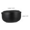 ELAYARD Black Stainless Steel Shaving Bowl with Lid view 2