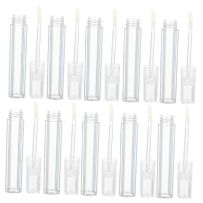 AUTSUPPL 10-Pack 5 ml Refillable Lip Gloss Tubes, Transparent Plastic