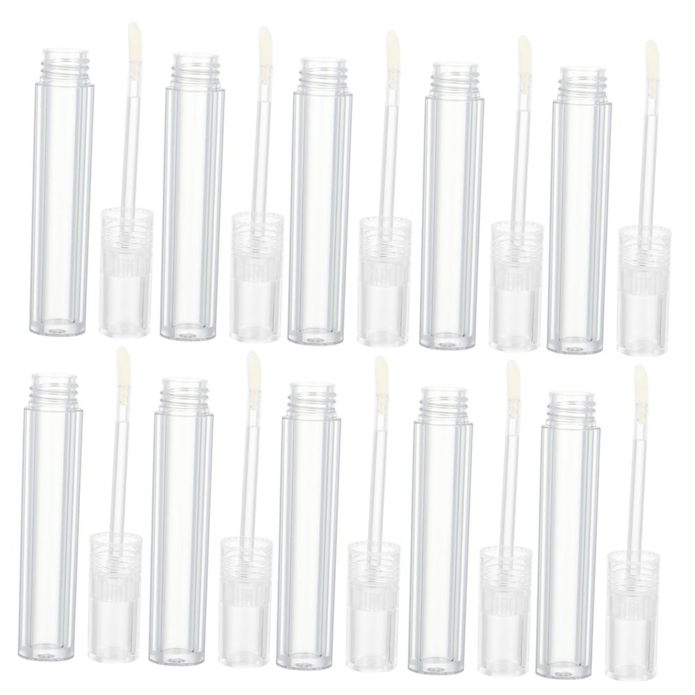AUTSUPPL 10-Pack 5 ml Refillable Lip Gloss Tubes, Transparent Plastic