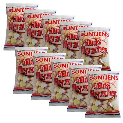 Suntjens Glücksherzchen Fruit-Flavored Candies, 10 x 310 g Bags