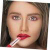 3-Piece Portable Silicone Lip Brush Set with Caps, Red view 2