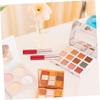 3-Piece Portable Silicone Lip Brush Set with Caps, Red view 3