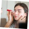 3-Piece Portable Silicone Lip Brush Set with Caps, Red view 4