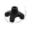 HONMEET Non-Slip Black Rubber Crutch Tips for Canes and Trekking Poles view 2
