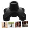 HONMEET Non-Slip Black Rubber Crutch Tips for Canes and Trekking Poles view 3