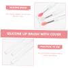 HAMPPLIES Silicone Lip Brushes, 6 Count, with Caps, Portable and Soft view 3