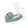 ERINGOGO Automatic Pet Water Bowl and Feeder, Plastic and Metal, Leak-Resistant Design, Unique Green Style view 2