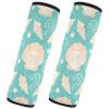 Nexawaveo Car Seat Belt Covers, Cute Shells, Turquoise, Soft Flannel Shoulder Pads for Infant Car Seats, Strollers, and Backpacks view 2