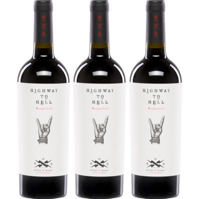 Wines N' Roses Viticultores Highway To Hell Tinto Red Wine, Dry, Organic, Vegan, Spain, incl. FeinWert E-Book (3 x 0.75 L)