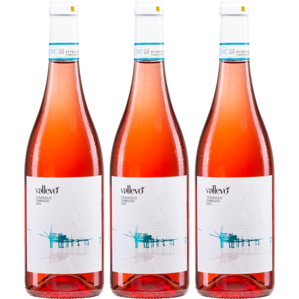 Cantina Frentana Vallevo Cerasuolo d’Abruzzo Dry Rosé Wine, Italy, incl. E-Book (3 x 0.75 L)