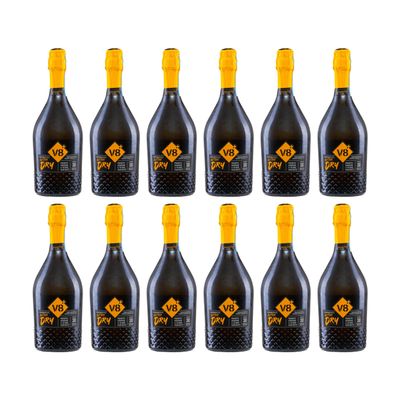 Vineyards v8+ Sandro Rosé Extra-Dry Sparkling Wine, Italy, incl. FeinWert E-Book (12 x 0.75 L)