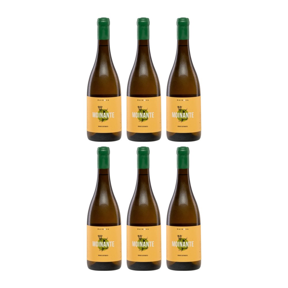 Mainova Moinante Branco Curtimenta Dry Vegan White Wine, Portugal, incl. FeinWert E-Book (6 x 0.75 L)