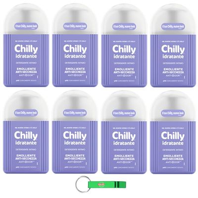 8 x Chilly Moisturizing Intimate Cleanser, 200 mL + Free Beni Culinari Keychain