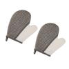 FRCOLOR 2-Piece Flax Exfoliating Gloves, Two-Sided Deep Cleaning for Showers view 1