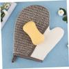 FRCOLOR 2-Piece Flax Exfoliating Gloves, Two-Sided Deep Cleaning for Showers view 3
