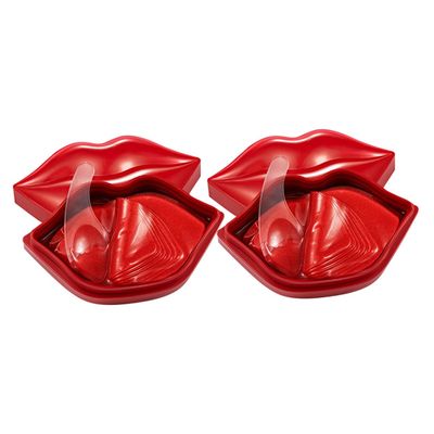 40 Nonwoven Lip Masks for Lip Care, Red