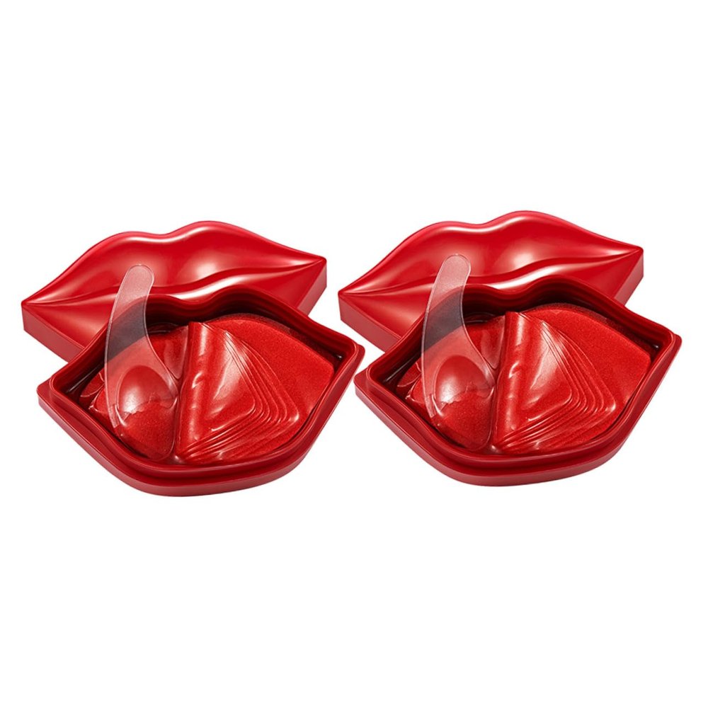 40 Nonwoven Lip Masks for Lip Care, Red