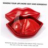 40 Nonwoven Lip Masks for Lip Care, Red view 4