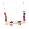 LOLIPPYY Parrot Perch with Bird Swing Toy and Removable Feeders view 1