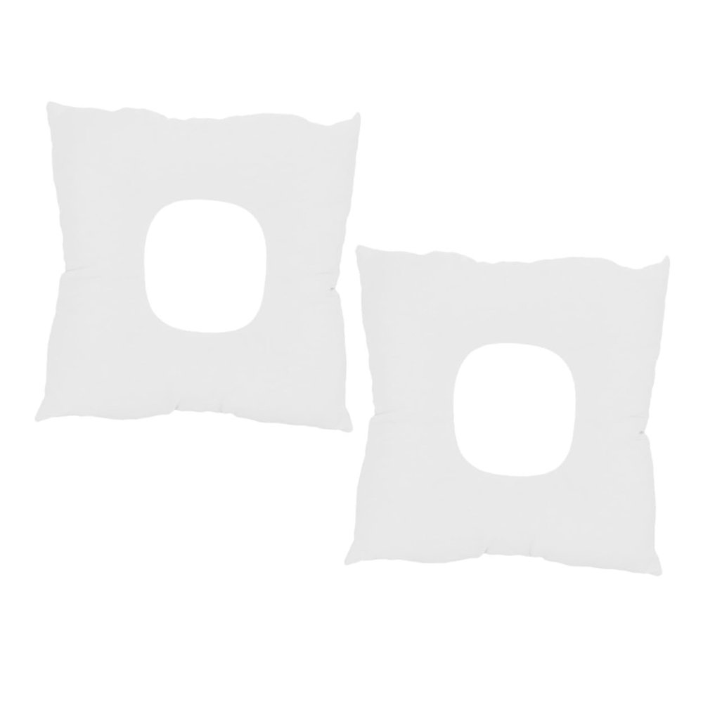 HONMEET 2-Pack Cotton Massage Face Pillows, Breathable and Lightweight, White