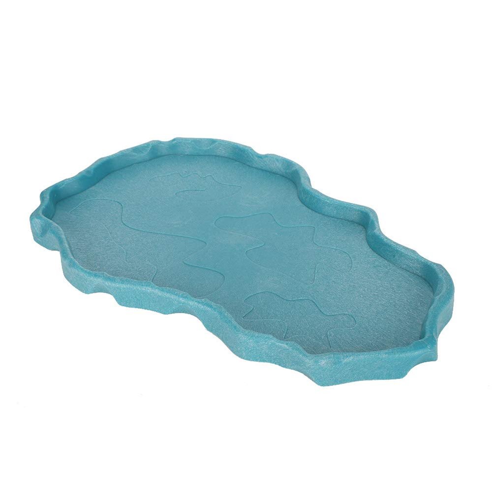 HOSEONFN Reptile Feeder, Plastic Water Basin for Snakes and Frogs, NW-29, Lake Blue