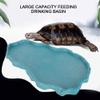 HOSEONFN Reptile Feeder, Plastic Water Basin for Snakes and Frogs, NW-29, Lake Blue view 3