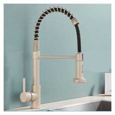 Matte Black Kitchen Faucet with Pull-Out Sprayer, 360° Rotation, Hot and Cold Water, Deck Mount, Gunmetal Gray Finish