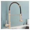 Matte Black Kitchen Faucet with Pull-Out Sprayer, 360° Rotation, Hot and Cold Water, Deck Mount, Gunmetal Gray Finish view 1