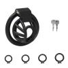 ZeeKoug Black Professional Training Chastity Cage, 4 Accessories, Easy to Wear, Long-Term Wearable, Couple Gift (M Size) view 1